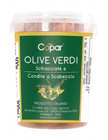 Olive Verdi Condite a Scabecciu Vasetto 300g Copar