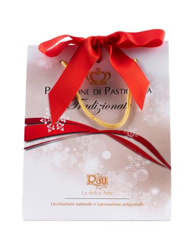 Panettone Tradizionale con Uvetta e Canditi 1kg Rau Shopper Regale