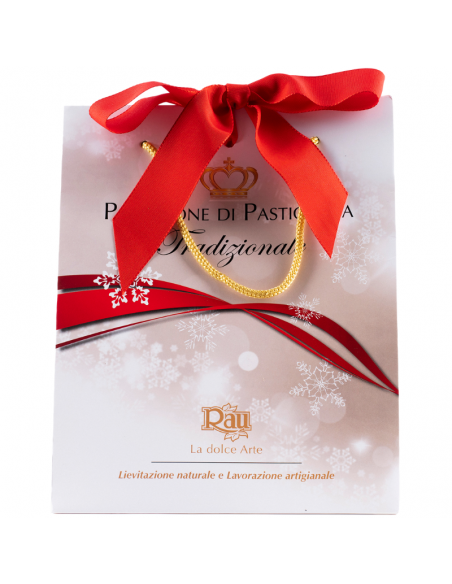 Panettone Tradizionale con Uvetta e Canditi 1Kg Rau Shopper Regale